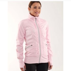 Lululemon Run Back on Track Baby Pink Hooded Jacket size 8